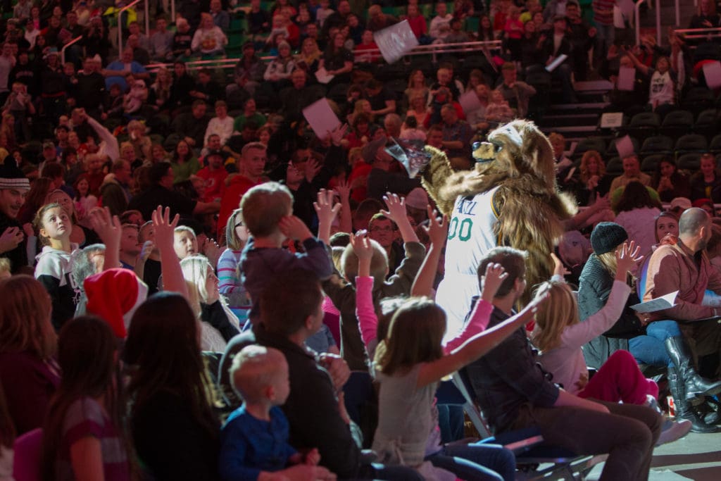 Jazz Bear attends Christmas Carole Sing-Along