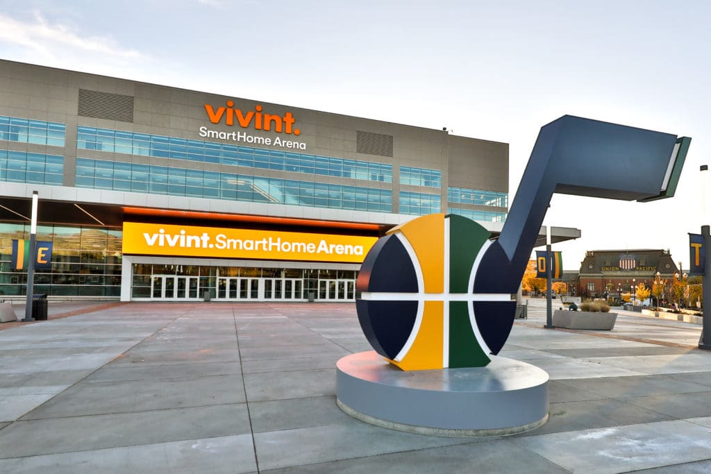 Image of Vivint Arena and J-Note