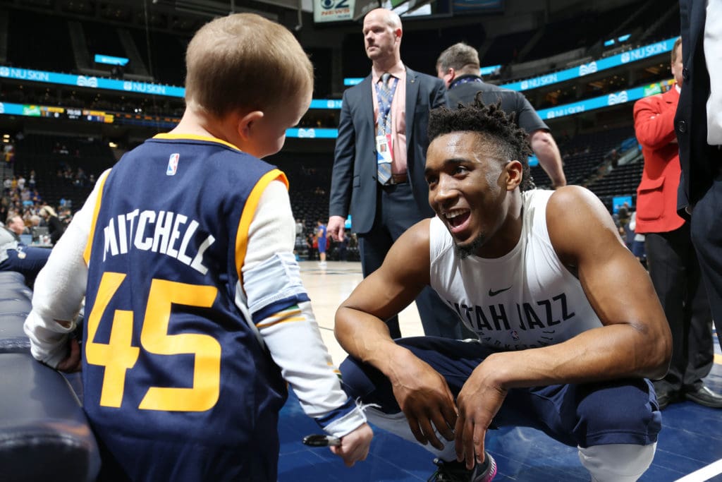 Donovan Mitchell and little Jazz fan