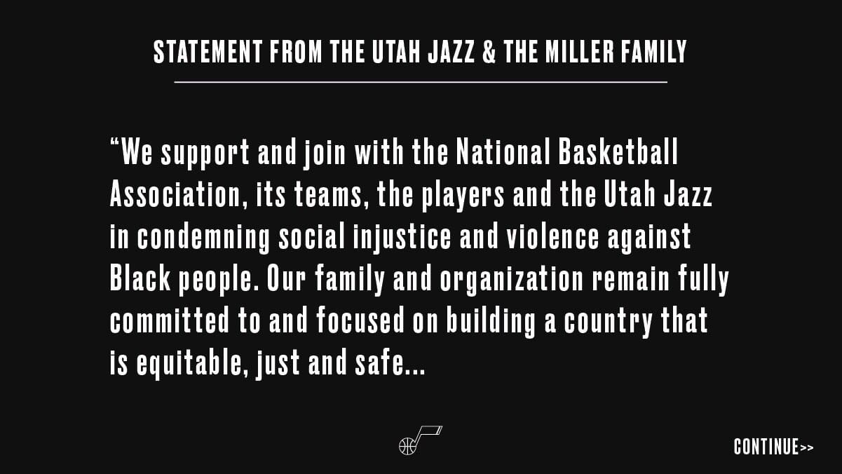 Statement from the Utah Jazz