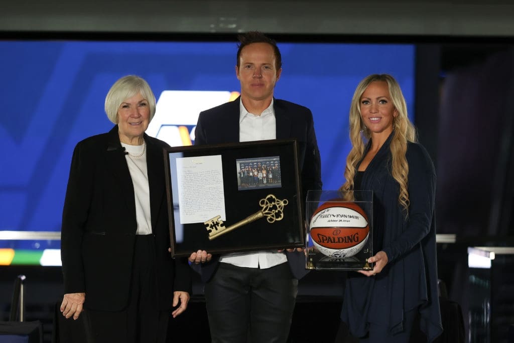 Gail Miller announces the majority sale of the Utah Jazz to Ryan Smith