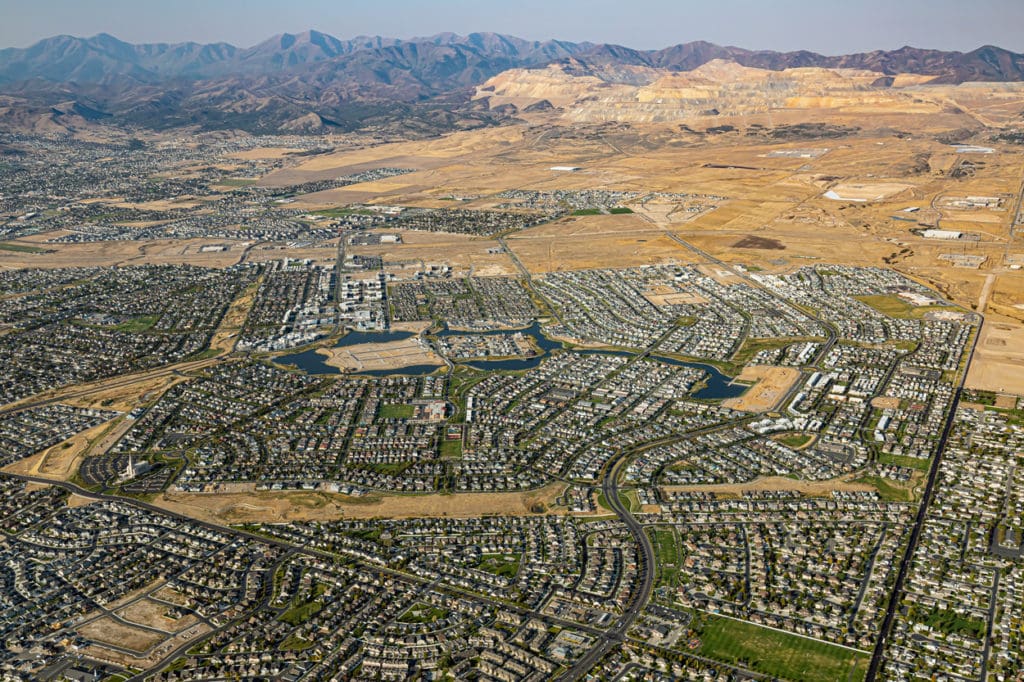 Daybreak aerial photo