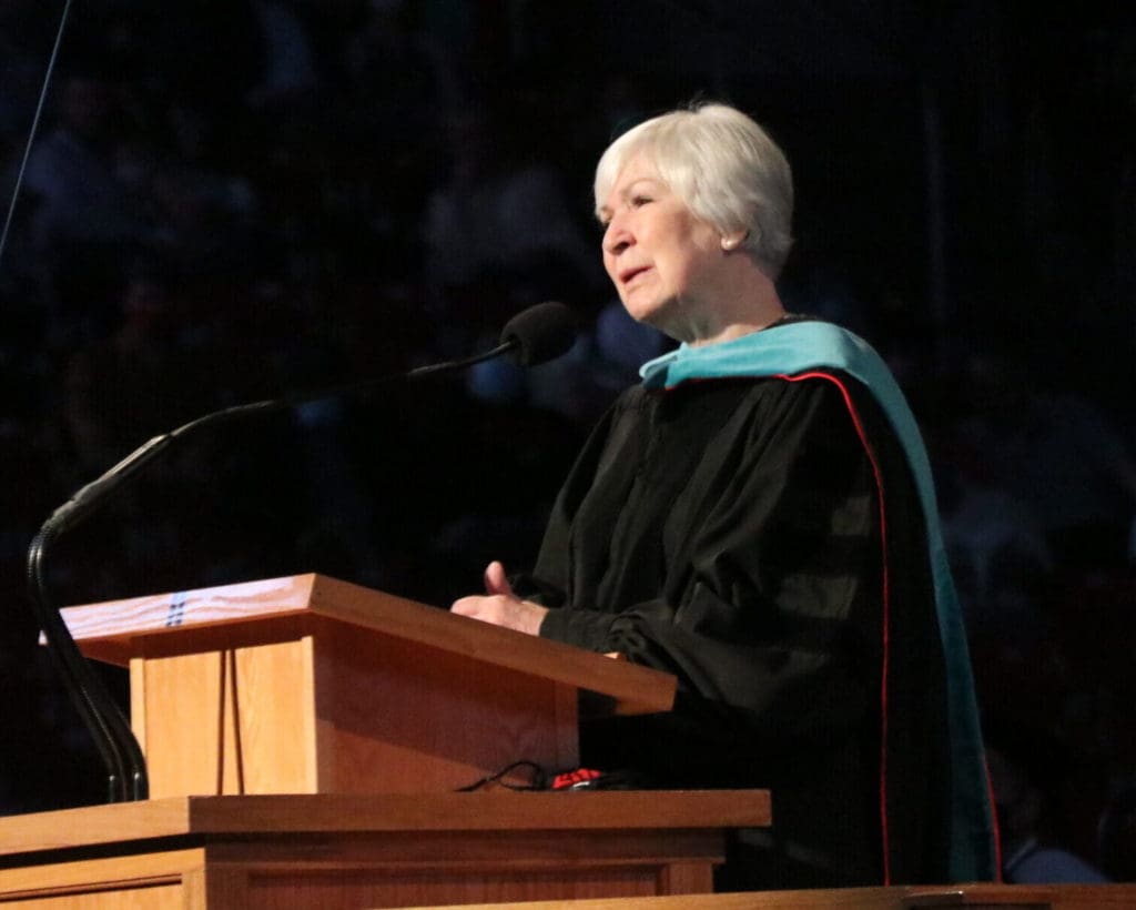 Gail speaking at SUU