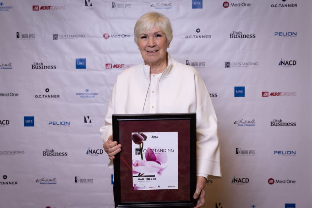 Gail Miller with NACD Award